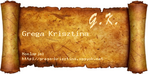 Grega Krisztina névjegykártya