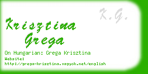 krisztina grega business card